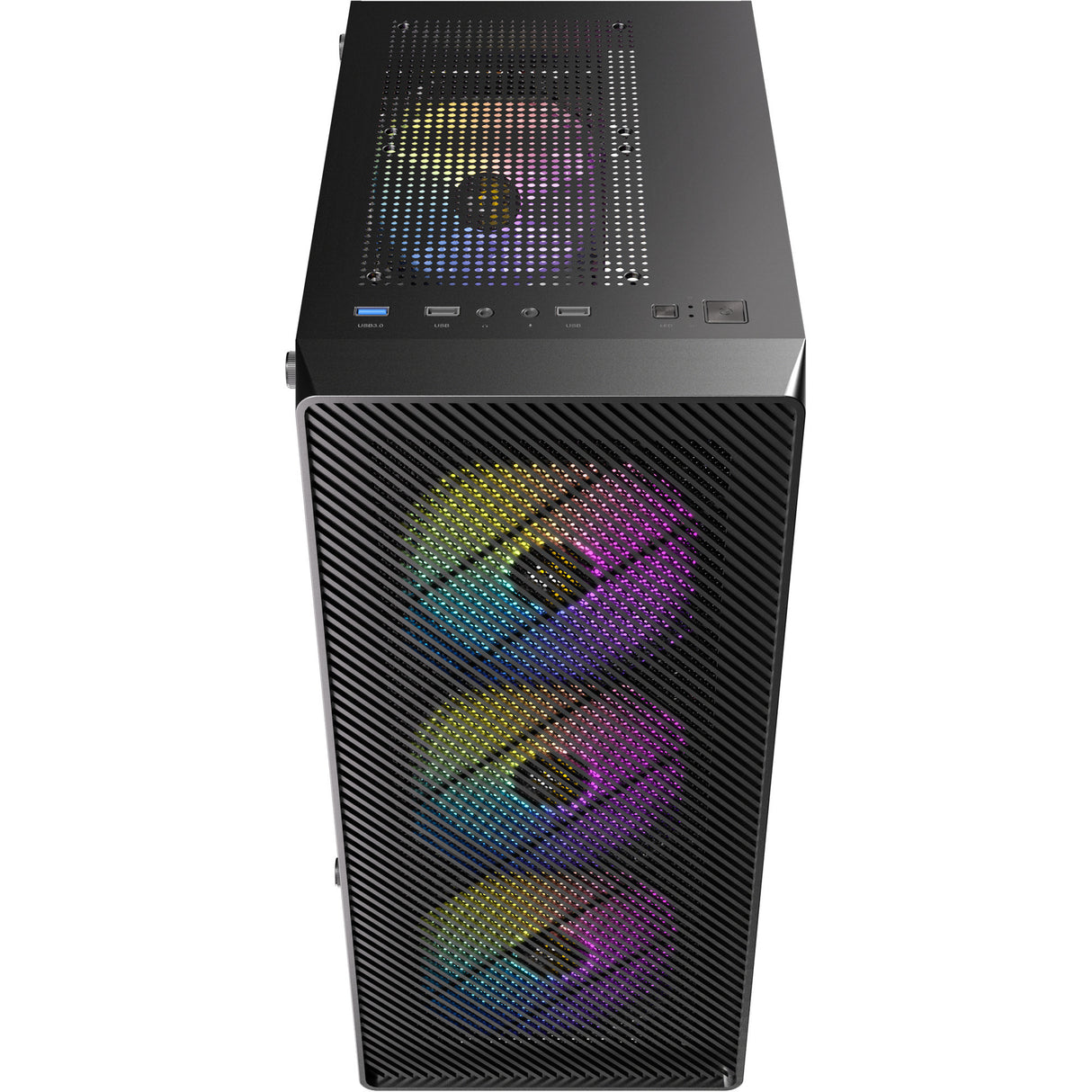 Antec Ax26 RGB Elite Midi-Tower-Gehäuse (schwarz | 3x USB-A | gehärtetes Glas)