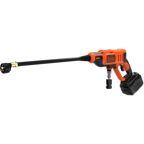 Black+Decker bcpc18d1-qw 18-V-Hochdruckreiniger (orange schwarz, 18-V-2,0-Ah-Akku und Ladegerät im Lieferumfang enthalten)