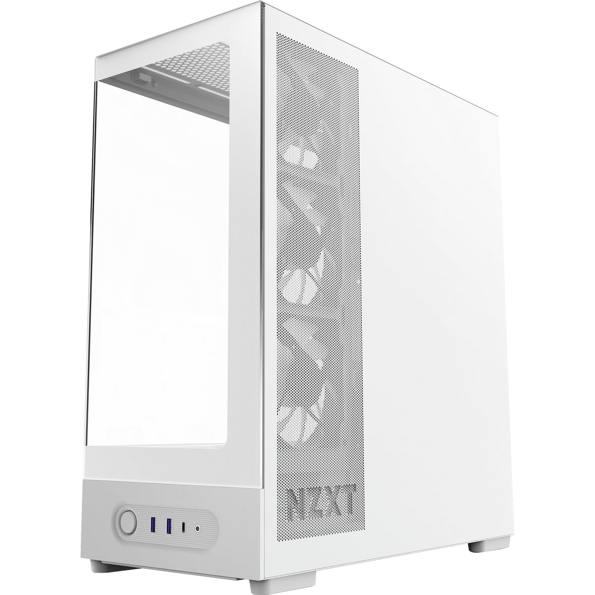 Nzxt s5 rgb midi tower behuizing (wit | 2x usb-a | 1x usb-c | rgb | tempered glass)