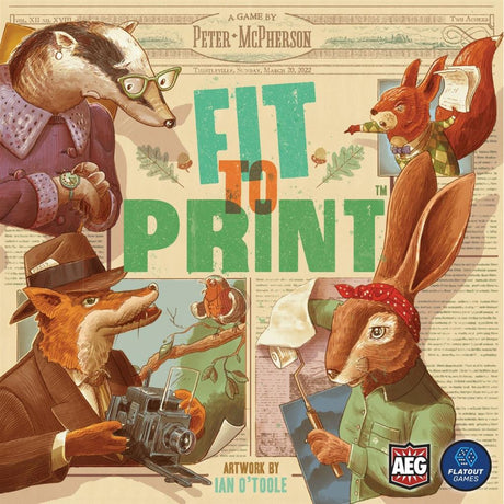 Europäisches Spielernetzwerk fit to print Brettspiel (Englisch, 1 - 6 Spieler, 15 - 30 Minuten, ab 10 Jahren)