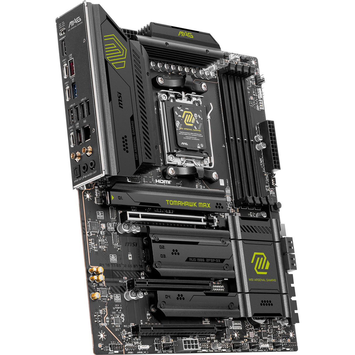 MSI Mag B850 Tomahawk Max WiFi Sockel AM5 Mainboard (RAID, 5GB-LAN, WiFi 7, BT, Sound, ATX)