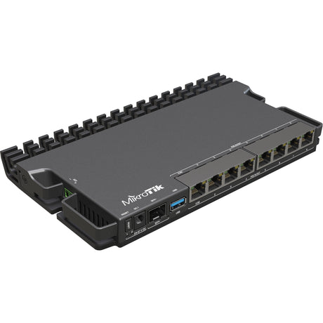 Mikrotik Hochleistungs-Router RB5009 (RB5009UPR+S+IN) (Schwarz, Marvell Armada 7040 CPU, PoE, SFP+)