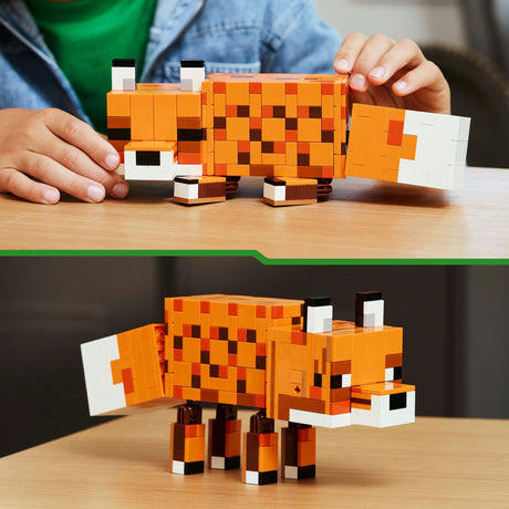 Lego Minecraft der Fuchs, Kinderzimmerdekoration und Tierspielzeug für Kinder – 21588