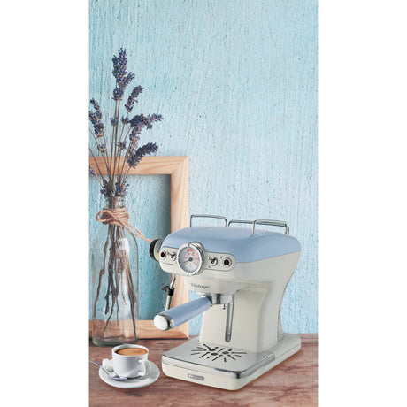 Ariete Vintage Espressomaschine 1389 15 (hellblau weiß)