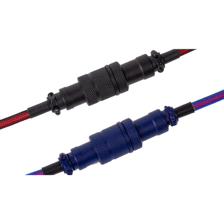 Keychron Premium Spiral-Fliegerkabel, abgewinkeltes Kabel (lila, 1,08 Meter)
