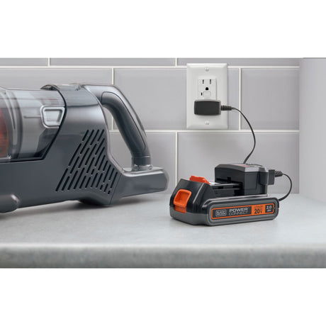 Black+Decker bhfea18d1-qw 18 V 2,0 Ah 2-in-1-Stabstaubsauger mit abnehmbarem Akku (18 V 2,0 Ah Akku und Ladegerät im Lieferumfang enthalten)