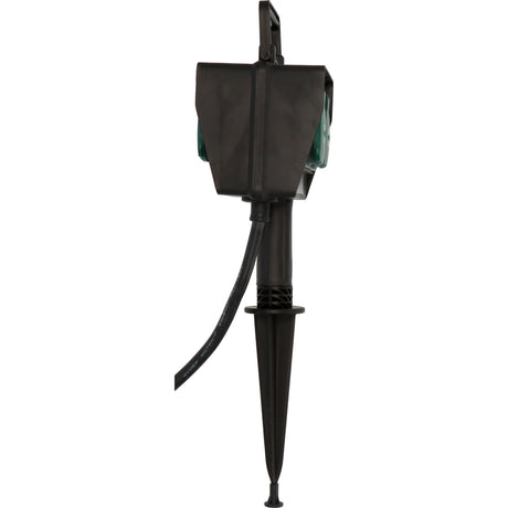 Brennerstuhl Gartensteckdose mit Erdspieß 1154450 Steckdose (schwarz, 10 Meter, IP44)