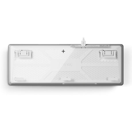 Mechanische Gaming-Tastatur Pulsar PCMK 2HE TKL (weiß, US-Layout (QWERTZ), 80 % (TKL), RGB, PBT-Double-Shot-Tastenkappen, Hot-Swap)