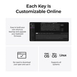Keychron q5 ultra-m3 8k wireless custom mechanical keyboard (wit, us lay-out (qwerty), silk pom banana, 96%, rgb, hot swap, 8k, 2.4 ghz | bluetooth 5.2 | usb-c)