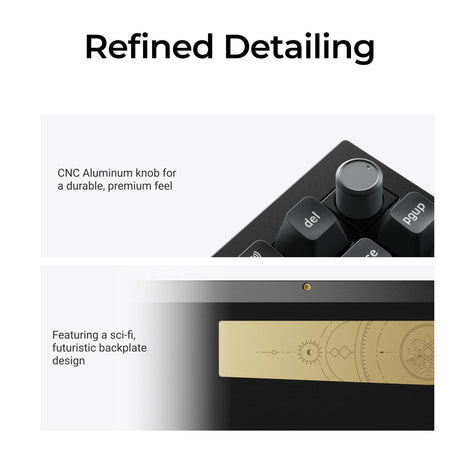 Keychron Q1 Ultra-M3 8K kabellose, benutzerdefinierte mechanische Tastatur (Schwarz, US-Layout (QWERTY), Seidenbommelbraun, 75 %, RGB, Hot-Swap, 8 K, 2,4 GHz | Bluetooth 5.2 | USB-C)
