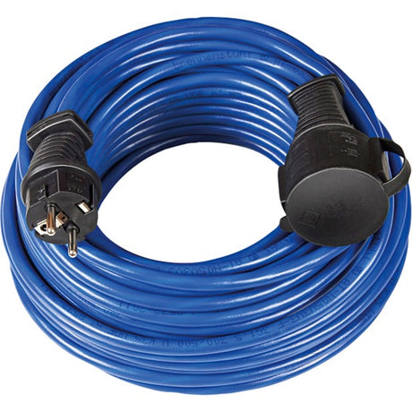 Brennerstuhl Verlängerungskabel IP44, geerdet (blau, 10 Meter)