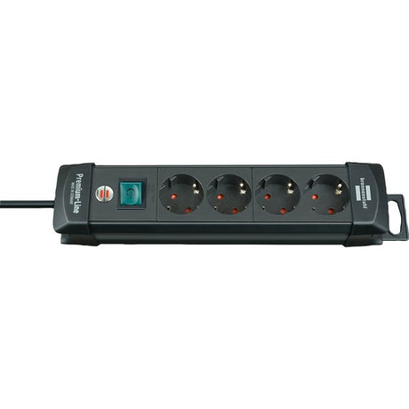 Brennerstuhl premium-line 4x Steckdosenleiste (schwarz, 1951140100, für 4 Stecker, 1,8 m)
