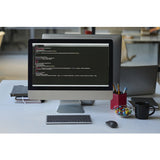 Kensington KB435 EQ wiederaufladbare Kompakttastatur für mehrere Geräte (grau, US-internationales Layout (QWERTY), Scherenschalter, 80 % (TKL), USB, 2,4 GHz, Bluetooth 5.4)