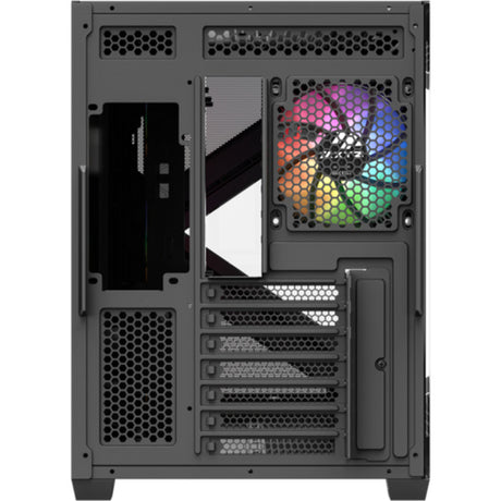 Xyz PC Gear Qubex Midi-Tower-Gehäuse (Schwarz | 2x USB-A | 1x USB-C | Gehärtetes Glas)