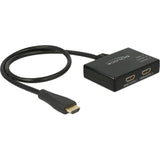 Delock 1x HDMI in > 2x HDMI out HDMI Splitter (schwarz, 60 Zentimeter, 4k)