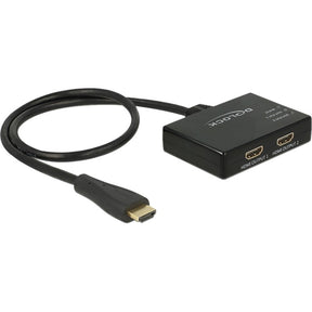 Delock 1x HDMI in > 2x HDMI out HDMI Splitter (schwarz, 60 Zentimeter, 4k)
