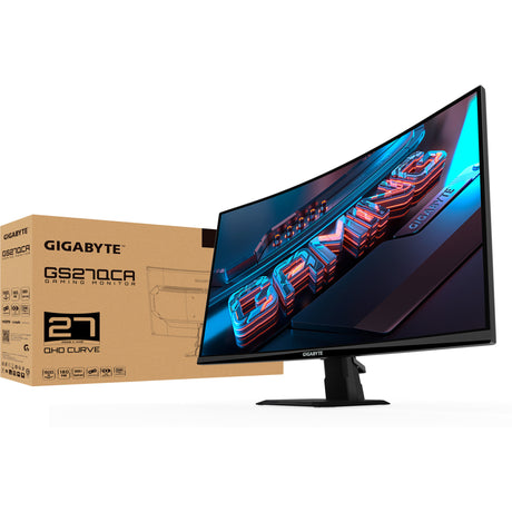 Gigabyte gs27qca 27 curved gaming monitor (zwart, 2x hdmi, displayport, 180 hz)