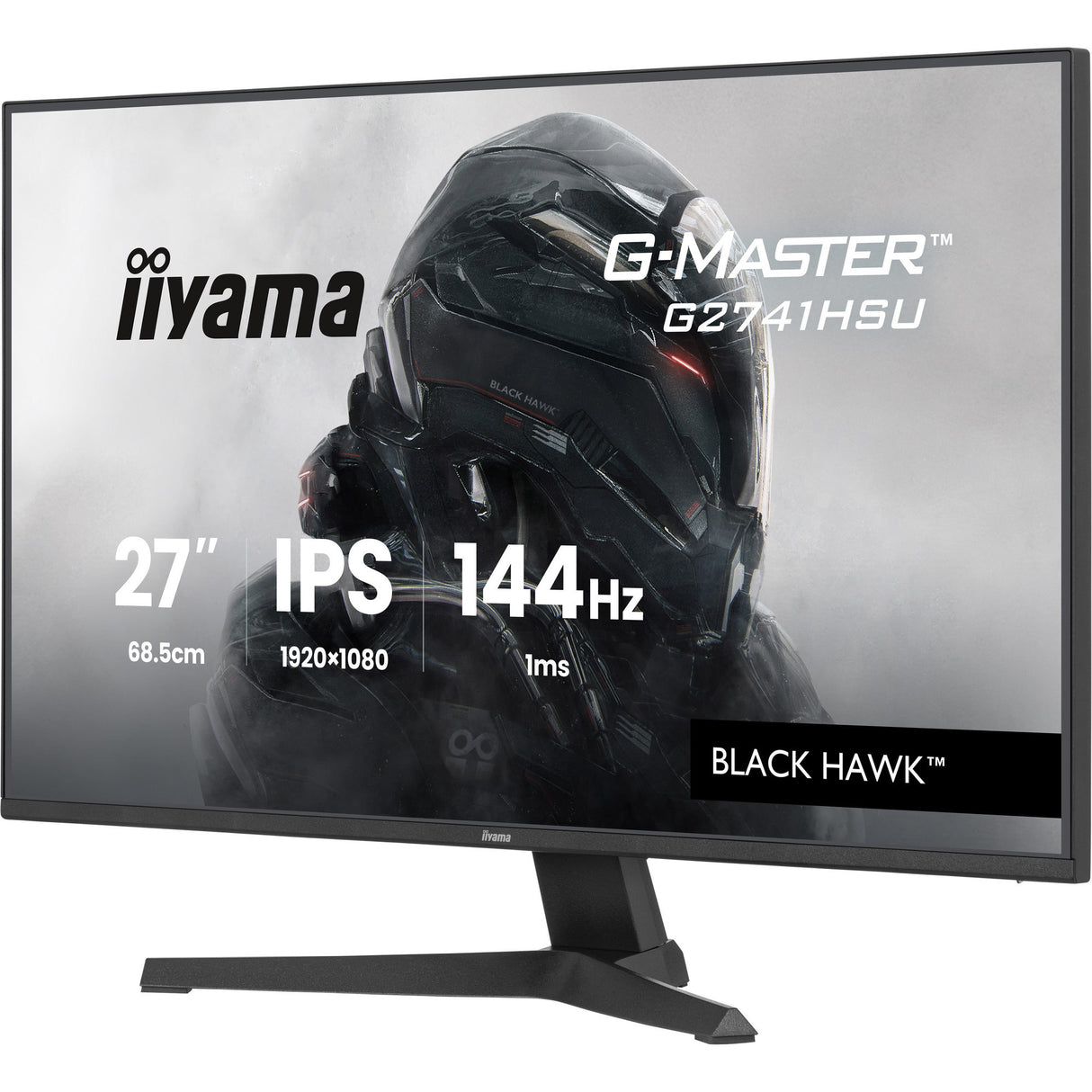 Iiyama G-Master Black Hawk G2741HSU-B1 27 Gaming-Monitor (Schwarz, HDMI, Display Port, 2x USB-A, USB-B, 144 Hz)