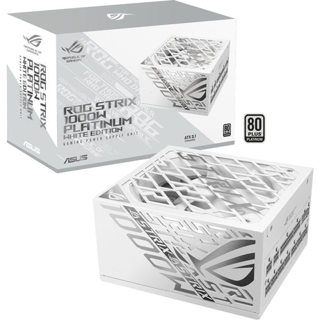 Asus Rog Strix Platinum White Edition modulares 1000-Watt-Netzteil (weiß, 1x 12V-2x6, 4x PCIe)