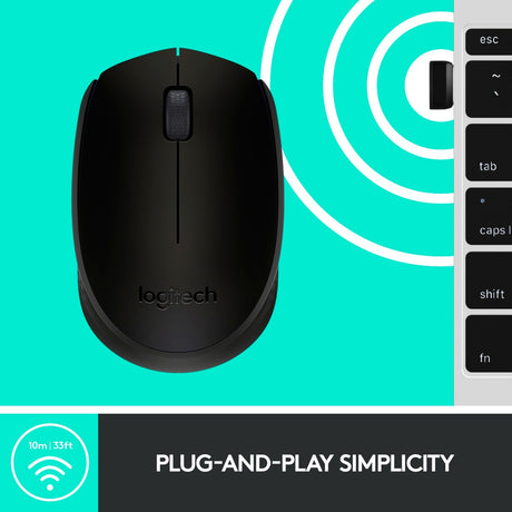 Logitech B170 Maus (schwarz, kabellos)