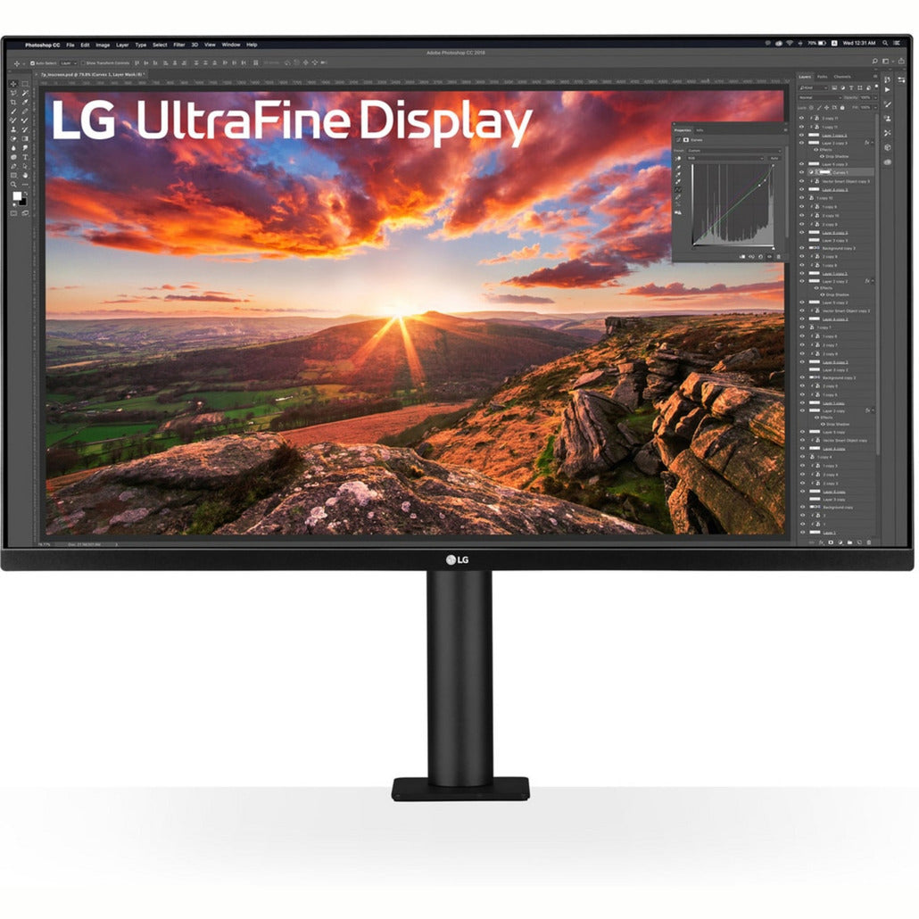 LG Ergo IPS-Monitor mit USB Typ-C 31,5 4K UHD (schwarz, 2x HDMI, 1x Display Port)