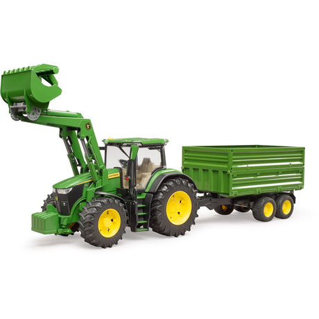 Bruder John Deere 7R 350 mit Frontlader und Transportanhänger Modellfahrzeug (03155)