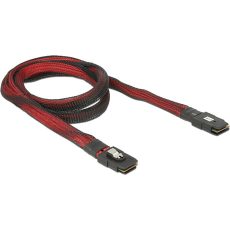 Delock mini SAS SFF-8087 > Mini SAS SFF-8087 Kabel (rot schwarz, 1 Meter)