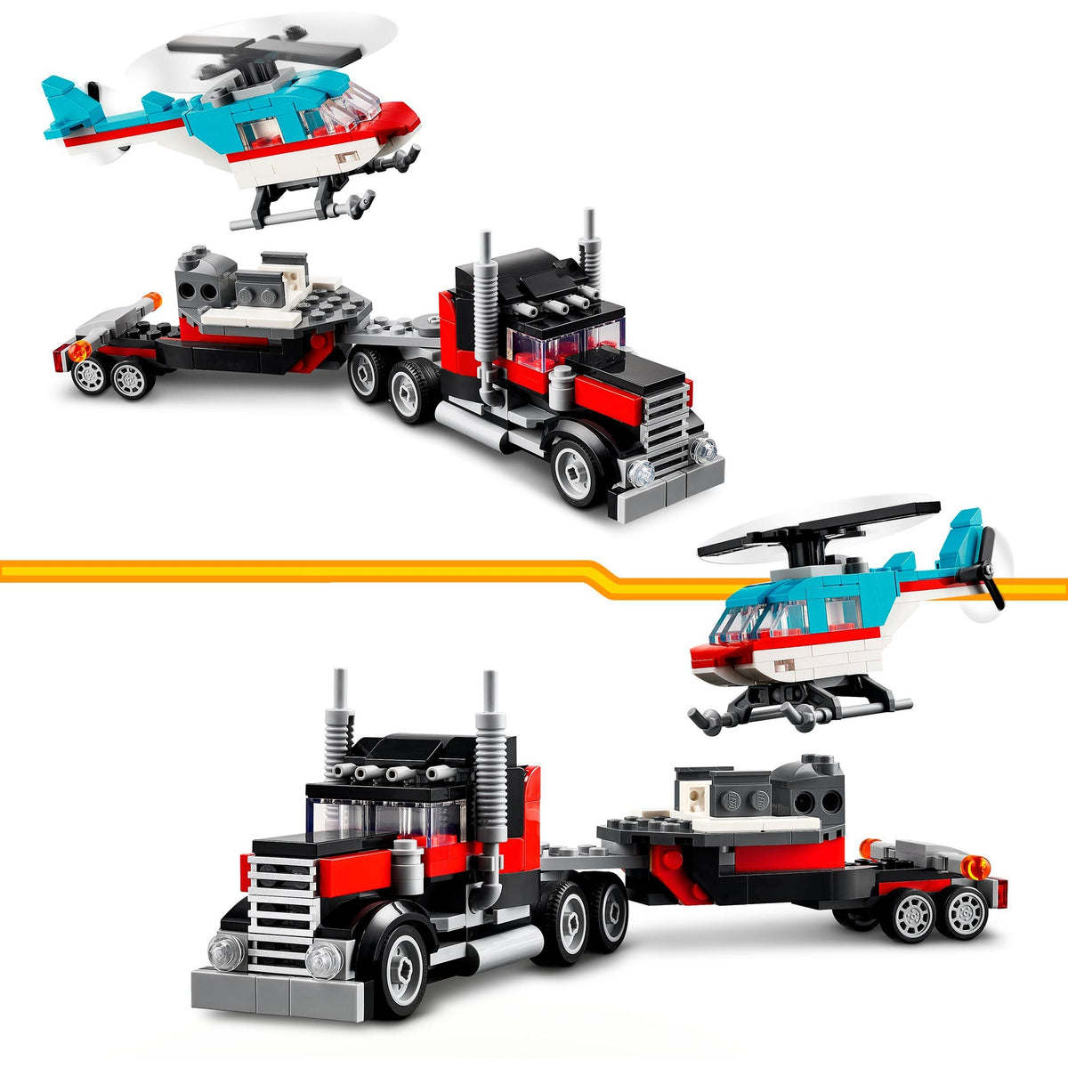 Lego Creator 3in1 LKW mit Hubschrauber – 31146