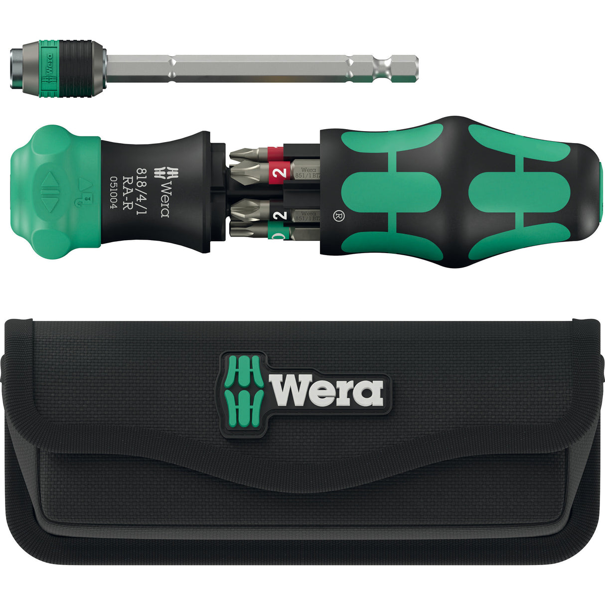 Wera kraftform kompakt 20 ra-r mit Tasche, 6-teiliges Bit-Set