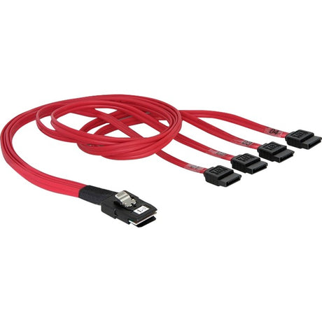 Delock Mini SAS 36-Pin > 4x SATA (SFF 8087 > 4x SATA) Adapter (rot, 0,5 Meter)
