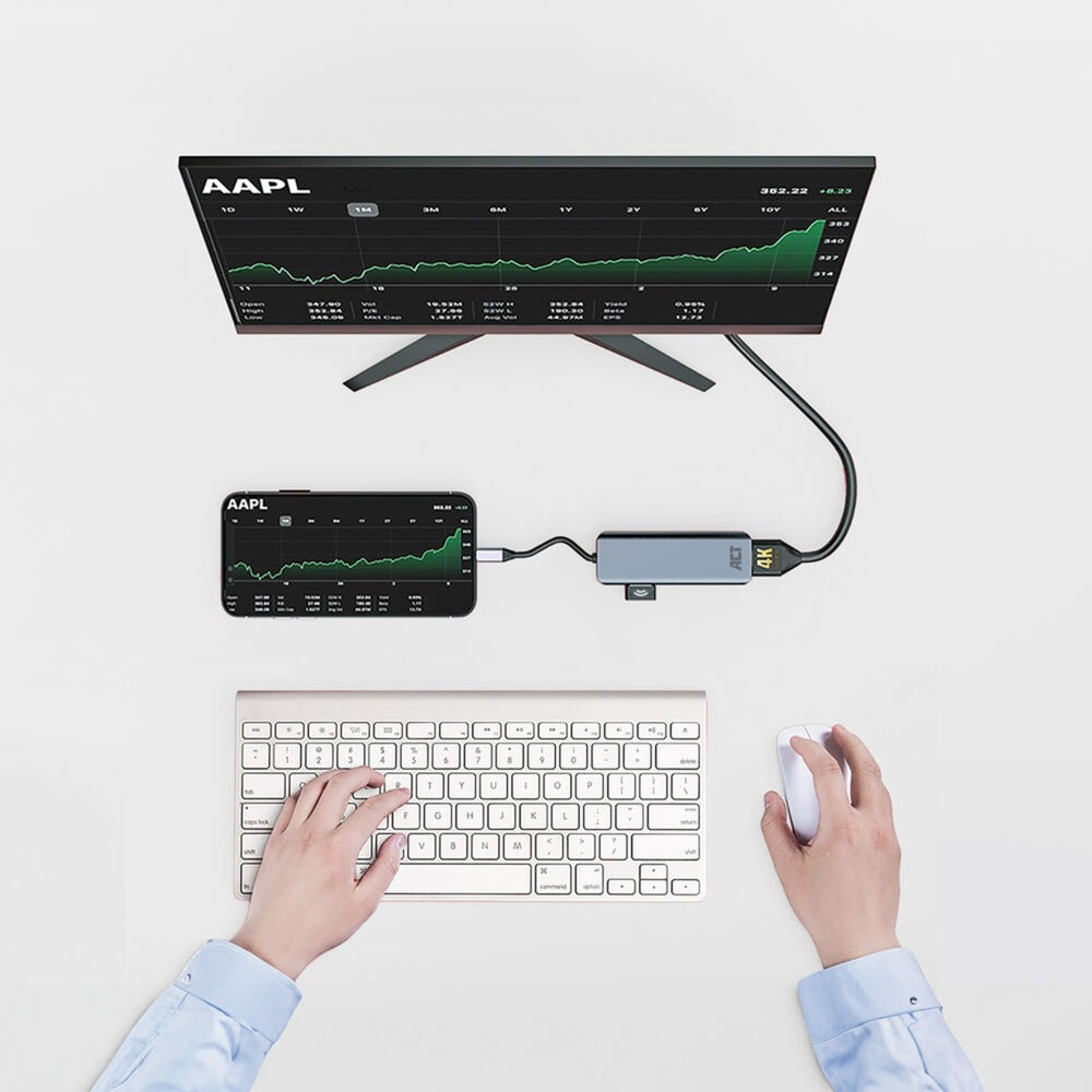 Act Connectivity USB-C 4K Multiport-Adapter für 2 HDMI-Bildschirme, u. a