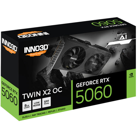 Inno3d geforce rtx 5060 8gb twin x2 oc v2 grafische kaart (dlss 5, 3x displayport, 1x hdmi 2.1)