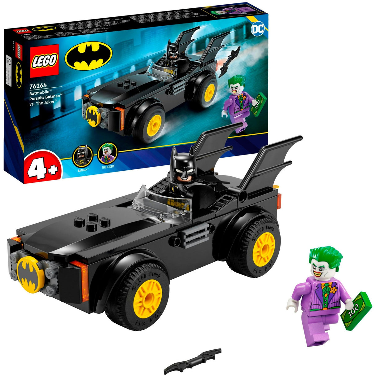 Lego DC Super Heroes – Batmobile Chase: Batman gegen den Joker, Konstruktionsspielzeug (76264)