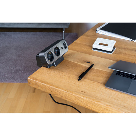 Brennerstuhl brennerstuhl®estilo Duplex-Steckdosenleiste mit Überspannungsschutz, 1x USB C, 1x USB A, 9x Kontakte - 1153580210