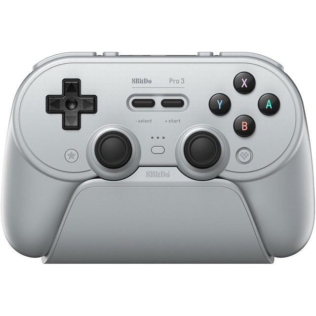 8bitdo pro 3 Bluetooth-Gamepad (grau schwarz, Switch 1 2, PC, Android, 2,4 GHz Bluetooth USB)