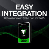 Seagate exos 7e10 8 tb harde schijf (sata 600)