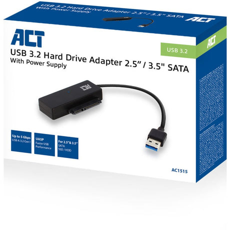 ACT Connectivity Connectivity USB 3.2 Gen1 bis 2,5 3,5 Zoll SATA -Adapterkabel V