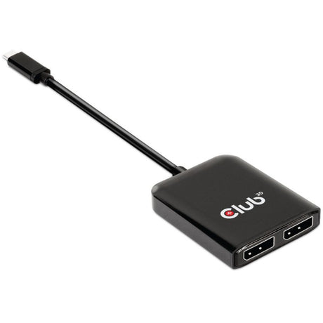 Club 3D USB 3.2 Gen2 Typ-C (DP Alt-Modus) zu DisplayPort Dual Monitor 4K60Hz M F MST Hub DisplayPort Splitter (Schwarz)