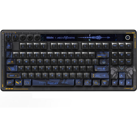 8bitdo Retro 87 mechanische Tastatur – Mecha Break (schwarz, US-Layout (QWERTY), Kailh Box Jellyfish Pro Glaze, 80 % (TKL), ABS-Tastenkappen, Hot-Swap, Bluetooth LE 5.0, kabellos 2,4 GHz, USB)