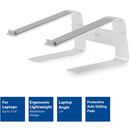 Act Connectivity Laptopständer Aluminium (Aluminium)