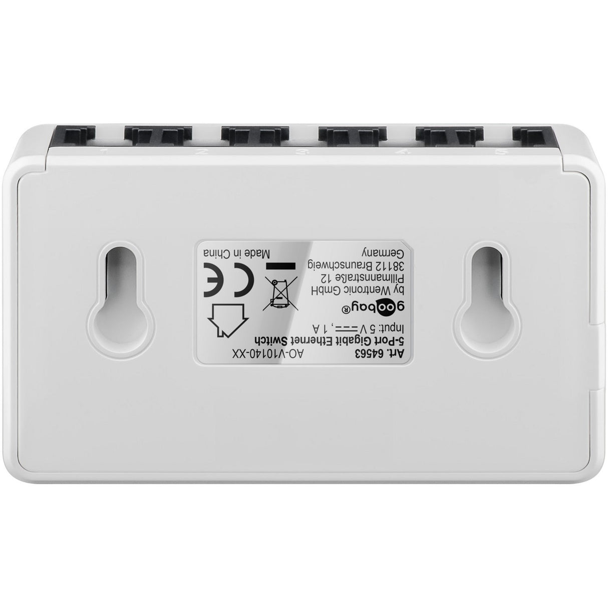 Goobay 5-poort gigabit ethernet switch (wit)