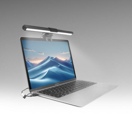 Act Connectivity Dimmbare, ansteckbare LED-Lichtleiste für Laptops (schwarz, USB-betrieben, 3000 K–6500 K)
