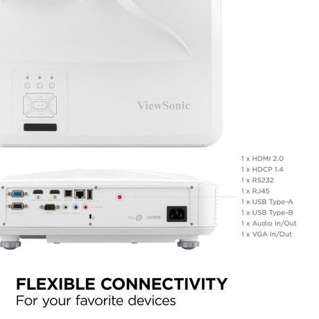 Viewsonic ls832wu Wuxga Ultra-Kurzdistanz-Laserprojektor (weiß, 5000 Ansi-Lumen)