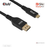 Club 3D USB-C auf DisplayPort 2.1 DP54 Bidirektionales Kabel, 8K120Hz 2m (Schwarz)