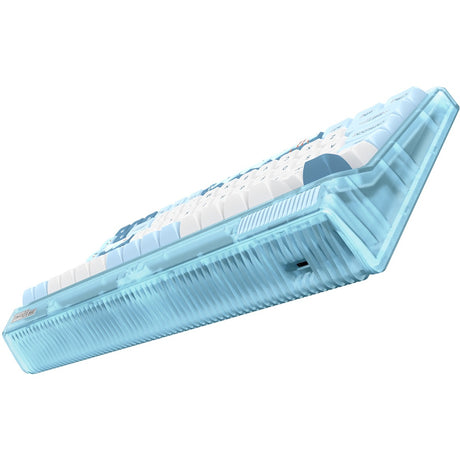 Iqunix OG80 Wintertide kabellose mechanische Tastatur (hellblau, US-Layout (QWERTY), Iqunix Moonstone Turbo, 80 % (TKL), RGB-LEDs, Hot-Swap-fähig, PBT, 2,4 GHz | Bluetooth 5.1 | USB-C)