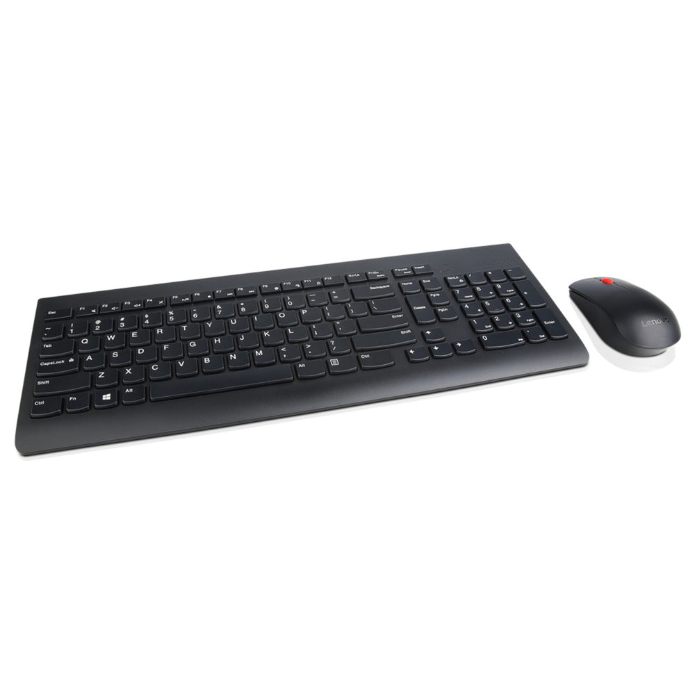Lenovo 510 wireless combo keyboard mouse desktopset (zwart, us lay-out (qwerty), 100%, 1200 dpi)