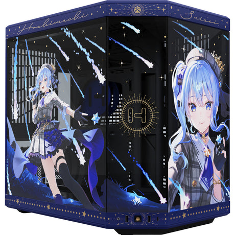 Hyte hoshimachi suisei y70 Midi-Tower-Gehäuse (blau | 2x USB-A | 1x USB-C | gehärtetes Glas)