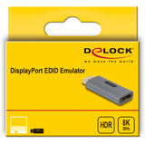 Delock displayport edid emulator 8k adapter (antraciet)