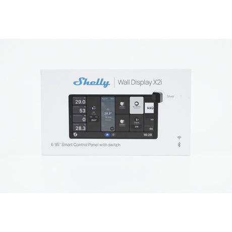 Shelly Wall Display x2i Bedienfeld (Silber, Touchscreen, Wi-Fi 6, Bluetooth 5.4)