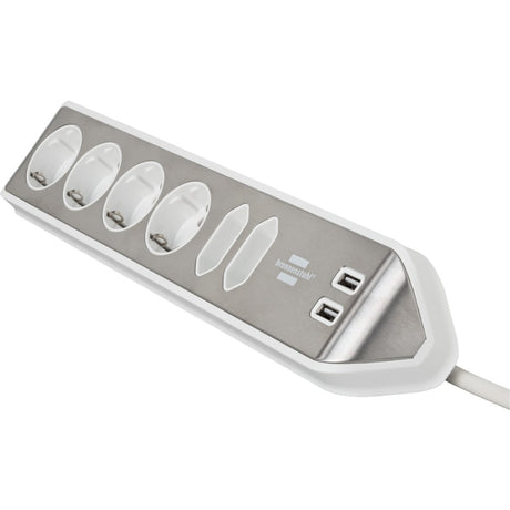 Brennenstuhl Brennenstuhl Estilo Hoekstopcontact 4-fach mit USB-Ladefunktion